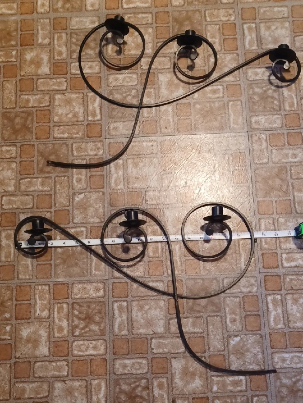 Decorative Metal Wall Sconce Pair in Dark Finish